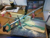 Gehrungssäge mit Längenanschlag