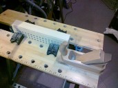 Spuren des Schlichthobels mit dem Doppelhobel glätten